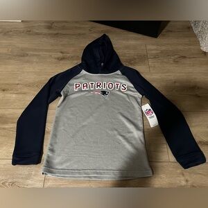 NFL Kids New England Patriots Gray and Blue Hoodie